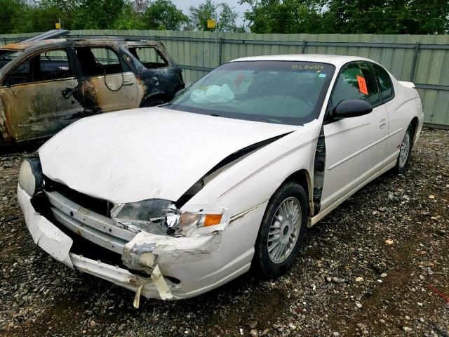 2G1WX12K549377437 - 2004 CHEVROLET MONTE CARL WHITE photo 2