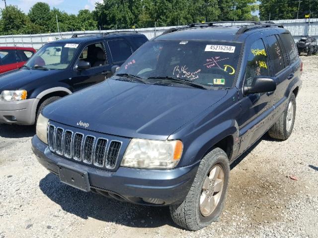 1J4GW58N31C612083 - 2001 JEEP GRAND CHER BLUE photo 2