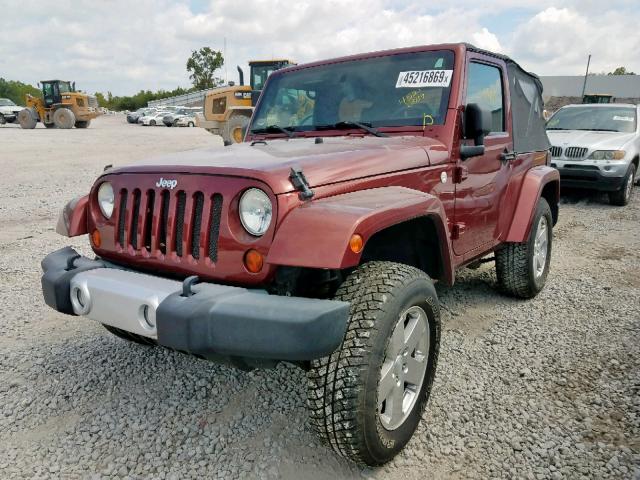 1J4AA5D15AL176974 - 2010 JEEP WRANGLER S MAROON photo 2