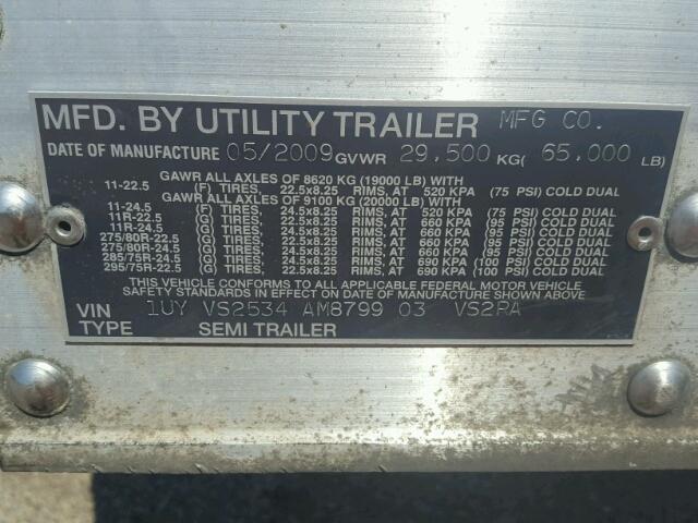 1UYVS2534AM879903 - 2010 UTILITY TRAILER WHITE photo 10