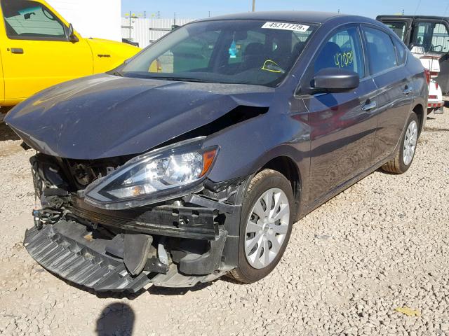 3N1AB7AP9HL693302 - 2017 NISSAN SENTRA S GRAY photo 2