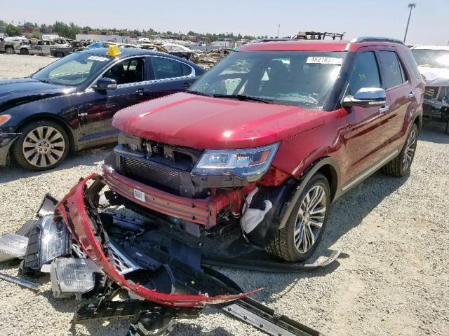 1FM5K8HT4HGB92213 - 2017 FORD EXPLORER P RED photo 2