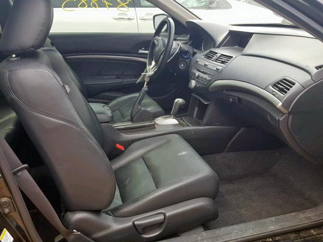 1HGCS1B88AA000390 - 2010 HONDA ACCORD EXL BLACK photo 5