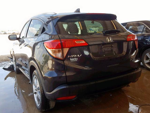 3CZRU5H70GM740515 - 2016 HONDA HR-V EXL BLACK photo 3