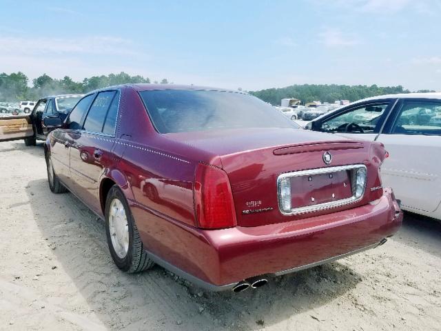 1G6KD54Y9YU347960 - 2000 CADILLAC DEVILLE BURGUNDY photo 3