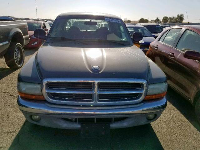 1D7HL48N24S566758 - 2004 DODGE DAKOTA QUA GRAY photo 9