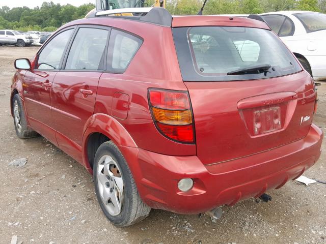 5Y2SL63815Z409082 - 2005 PONTIAC VIBE RED photo 3