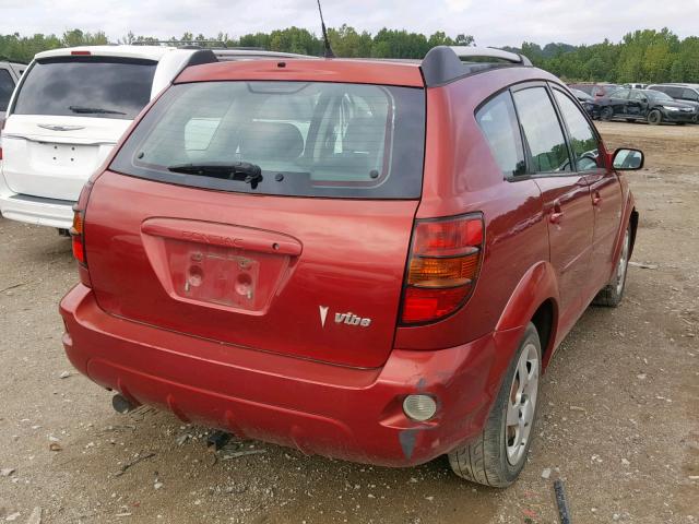 5Y2SL63815Z409082 - 2005 PONTIAC VIBE RED photo 4