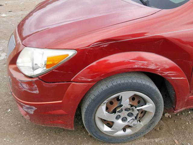 5Y2SL63815Z409082 - 2005 PONTIAC VIBE RED photo 9