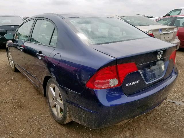 1HGFA16837L097747 - 2007 HONDA CIVIC EX BLUE photo 3