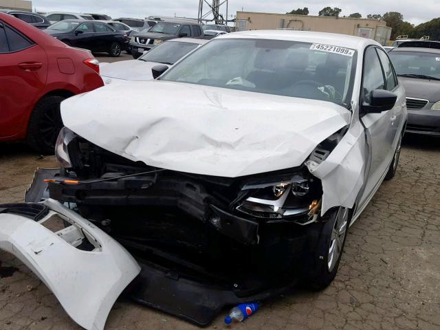 3VW2K7AJ6EM353685 - 2014 VOLKSWAGEN JETTA BASE WHITE photo 2