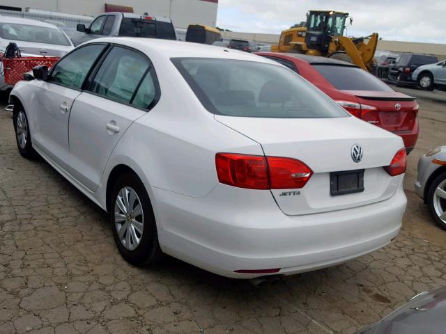 3VW2K7AJ6EM353685 - 2014 VOLKSWAGEN JETTA BASE WHITE photo 3