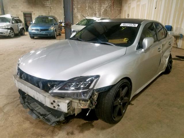 JTHBE262375016669 - 2007 LEXUS IS 350 SILVER photo 2