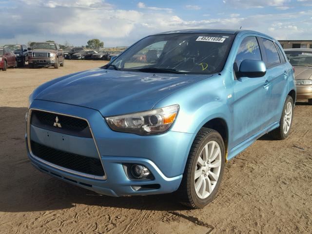 JA4AR4AUXBZ006190 - 2011 MITSUBISHI OUTLANDER BLUE photo 2