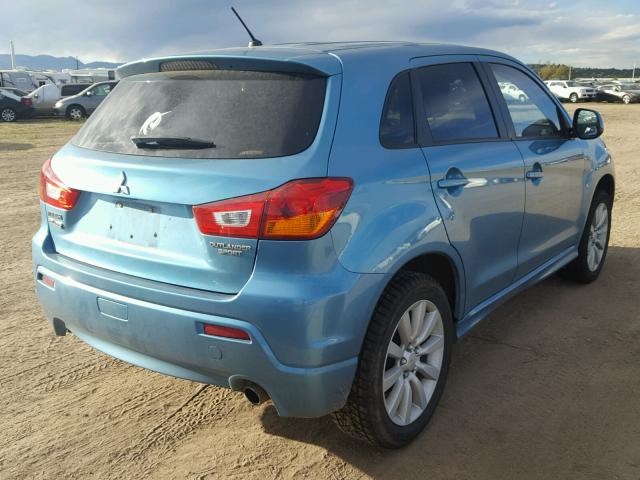 JA4AR4AUXBZ006190 - 2011 MITSUBISHI OUTLANDER BLUE photo 4