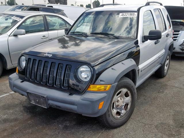 1J4GK48K75W596552 - 2005 JEEP LIBERTY SP TWO TONE photo 2