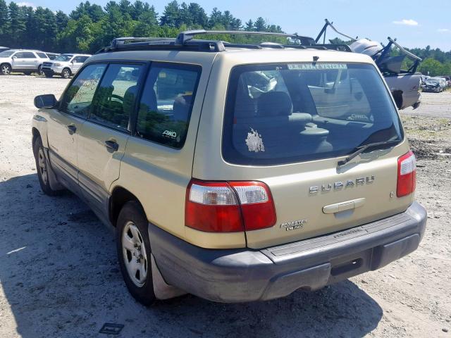 JF1SF63572H720049 - 2002 SUBARU FORESTER L GOLD photo 3