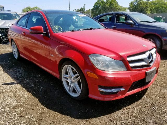 WDDGJ4HB6CF745982 - 2012 MERCEDES-BENZ C 250 RED photo 1