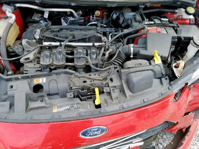 3FADP4EJ3EM134162 - 2014 FORD FIESTA SE RED photo 7