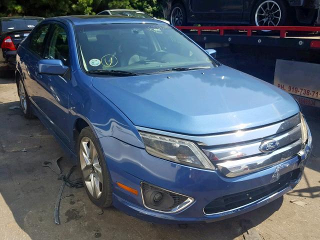 3FAHP0DC9AR315339 - 2010 FORD FUSION SPO BLUE photo 1