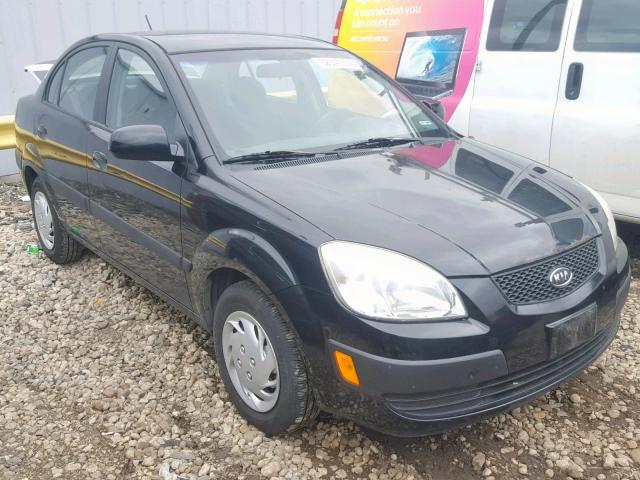 KNADE123966161286 - 2006 KIA RIO BLACK photo 1