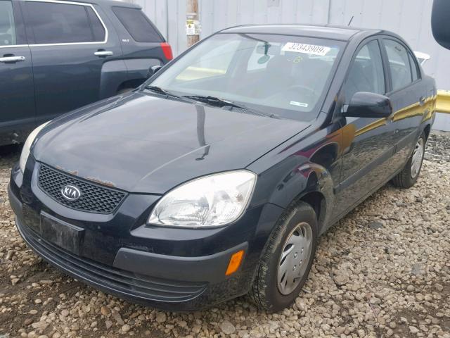 KNADE123966161286 - 2006 KIA RIO BLACK photo 2