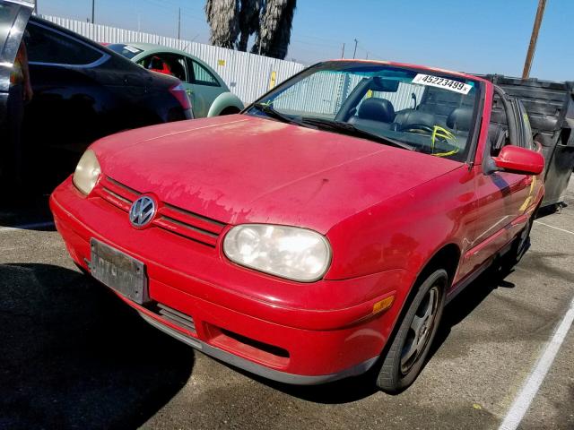 3VWDB61E9XM813091 - 1999 VOLKSWAGEN CABRIO GLS RED photo 2