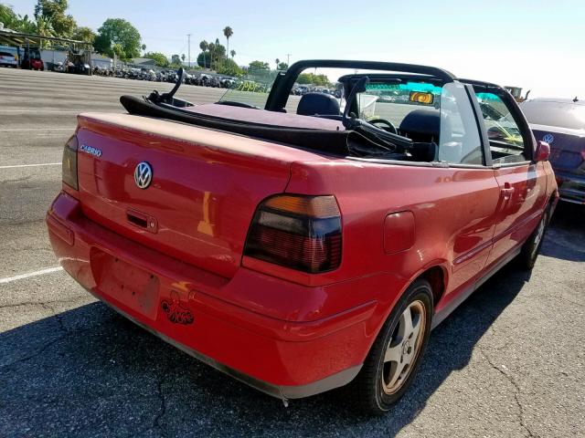 3VWDB61E9XM813091 - 1999 VOLKSWAGEN CABRIO GLS RED photo 4