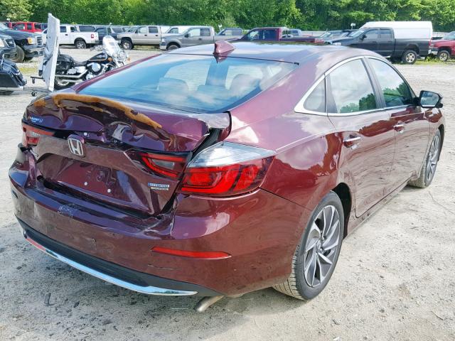 19XZE4F97KE004899 - 2019 HONDA INSIGHT TO BURGUNDY photo 4