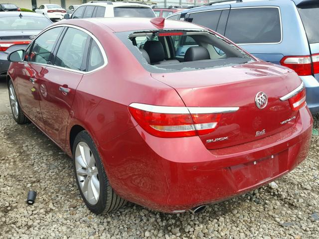 1G4PS5SK2F4132095 - 2015 BUICK VERANO RED photo 3