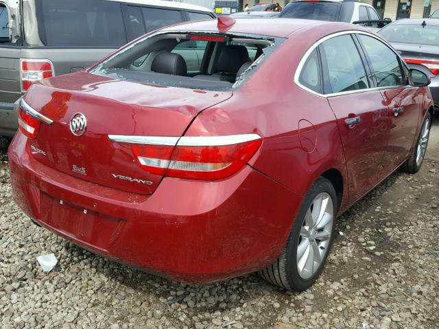 1G4PS5SK2F4132095 - 2015 BUICK VERANO RED photo 4