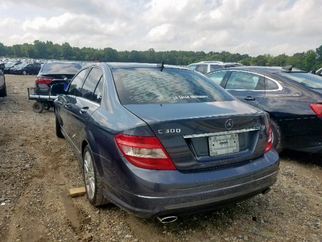 WDDGF54X18F044394 - 2008 MERCEDES-BENZ C 300 BLUE photo 3