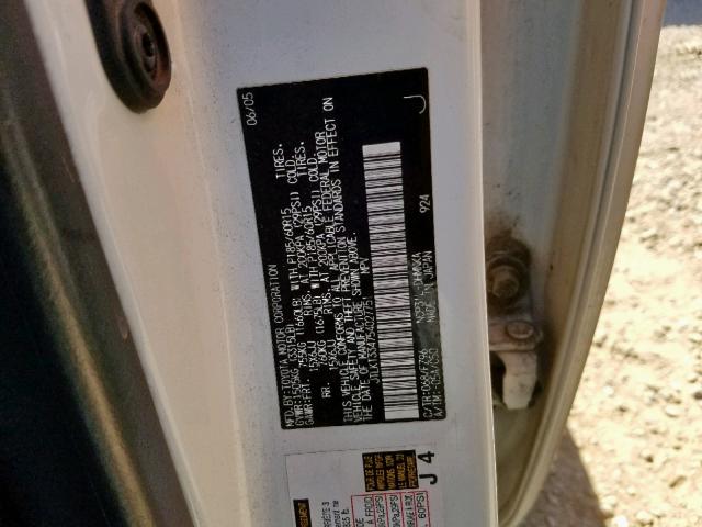 JTLKT334754027751 - 2005 TOYOTA SCION XB 白色 照片 10