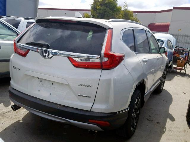 2HKRW2H90JH632506 - 2018 HONDA CR-V TOURI WHITE photo 4