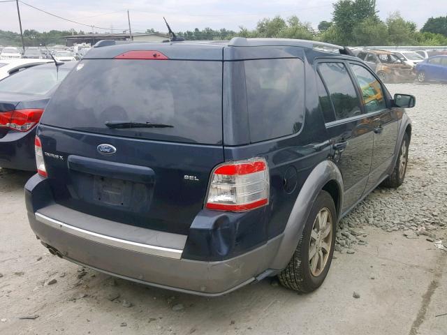 1FMDK02W48GA20554 - 2008 FORD TAURUS X S BLUE photo 4