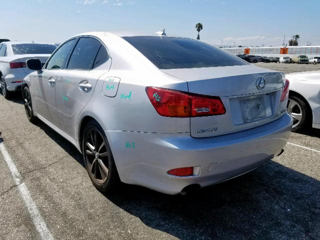 JTHBK262972021790 - 2007 LEXUS IS 250 SILVER photo 3