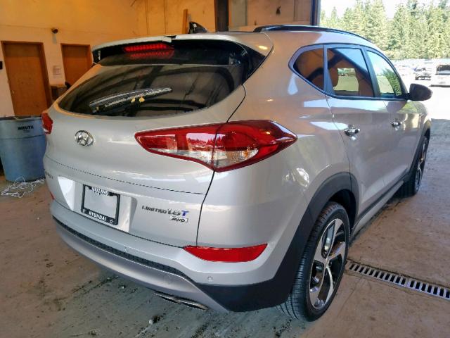 KM8J3CA27HU275927 - 2017 HYUNDAI TUCSON LIM SILVER photo 4