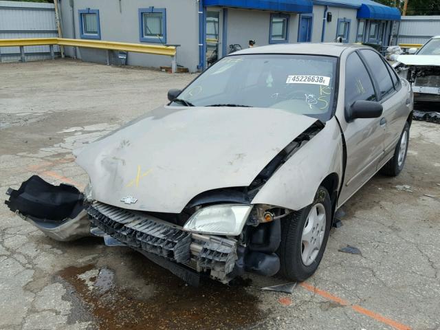 1G1JC524727359082 - 2002 CHEVROLET CAVALIER B TAN photo 2