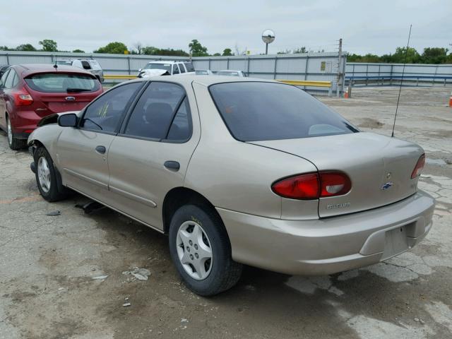 1G1JC524727359082 - 2002 CHEVROLET CAVALIER B TAN photo 3