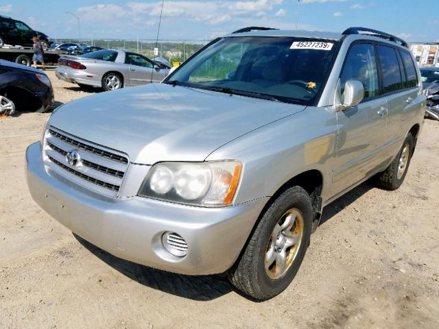 JTEGD21A830064020 - 2003 TOYOTA HIGHLANDER SILVER photo 2