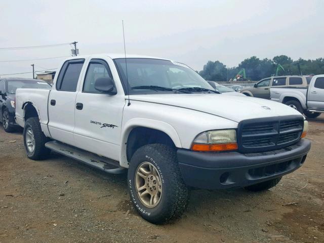 1B7GG2AN31S102737 - 2001 DODGE DAKOTA QUA WHITE photo 1