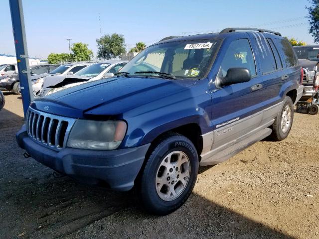 1J4GX48S13C504495 - 2003 JEEP GRAND CHER BLUE photo 2