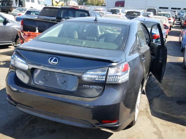 JTHBB1BA0A2025693 - 2010 LEXUS HS 250H GRAY photo 4