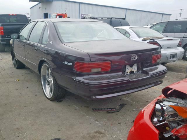 1G1BL52P7SR150346 - 1995 CHEVROLET CAPRICE / BURGUNDY photo 3