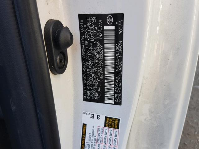 JTKJF5C79GJ023699 - 2016 TOYOTA SCION TC Ağ foto 10