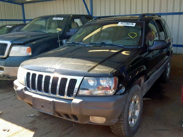 1J4GW38S72C229694 - 2002 JEEP GRAND CHER BLACK photo 2