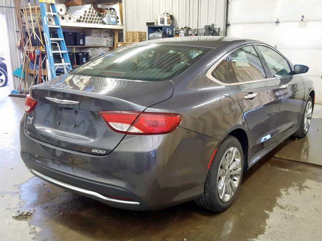 1C3CCCAB8GN108695 - 2016 CHRYSLER 200 LIMITE GRAY photo 4