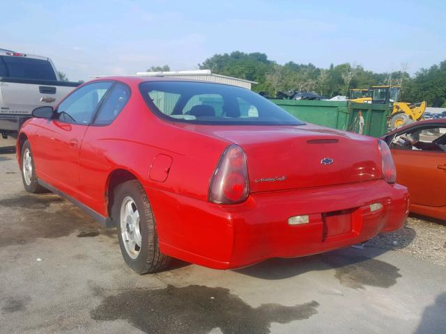 2G1WW12EX59251198 - 2005 CHEVROLET MONTE CARL RED photo 3