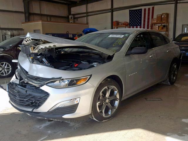 1G1ZG5ST9KF214016 - 2019 CHEVROLET MALIBU RS SILVER photo 2