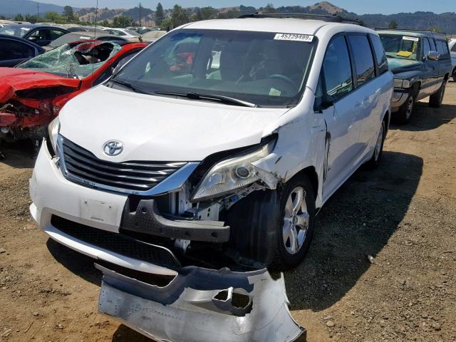 5TDKK3DCXCS181246 - 2012 TOYOTA SIENNA LE WHITE photo 2